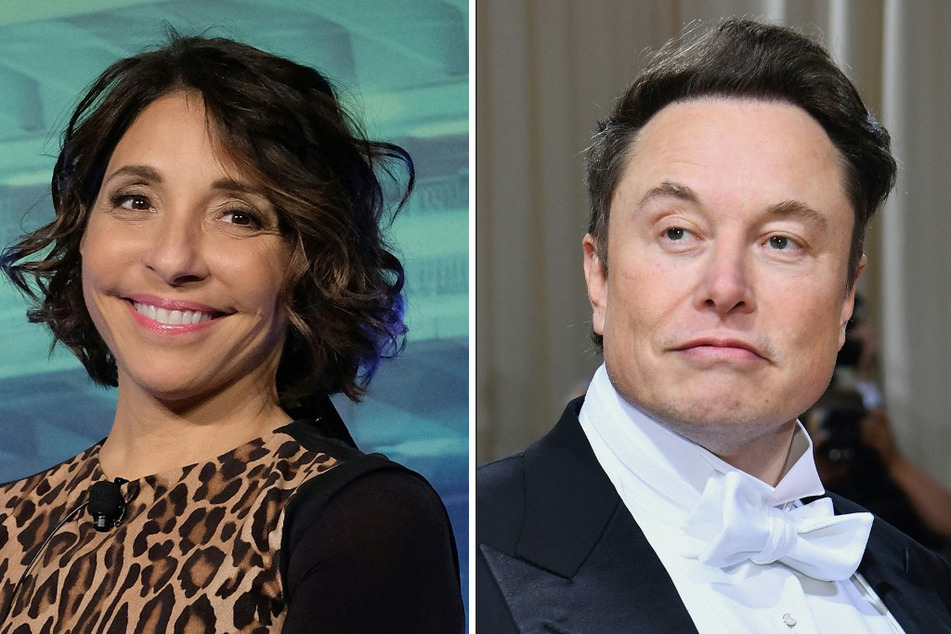 Elon Musk (r.) has named Linda Yaccarino as the new CEO of Twitter.