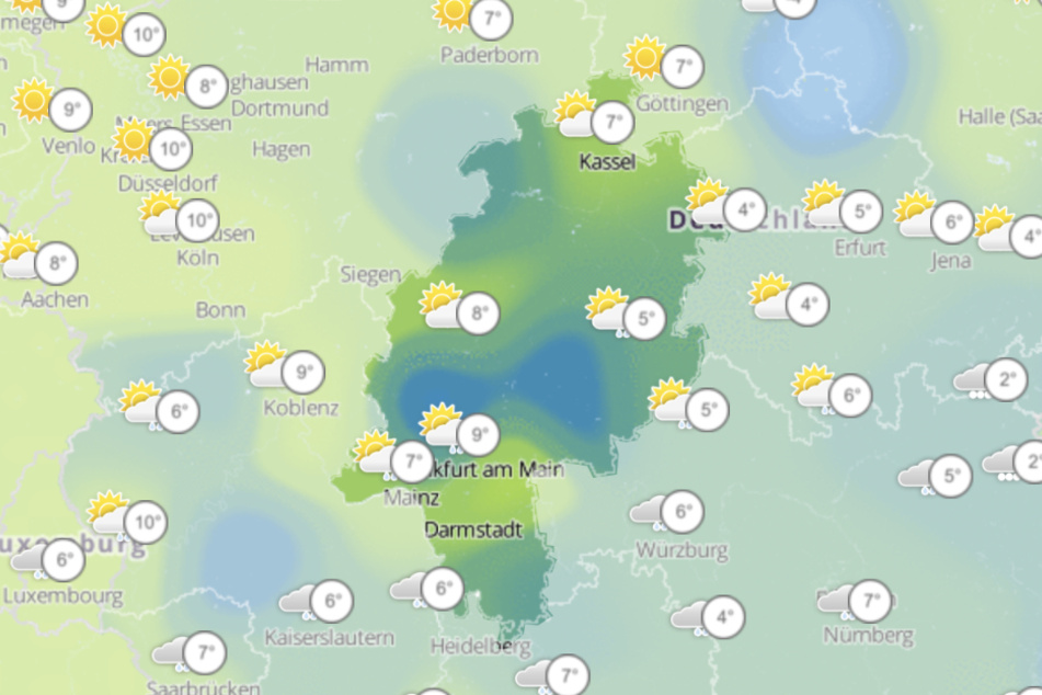 In Hochlagen kann es zu leichtem Frost kommen.