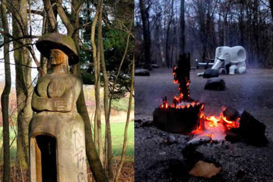 Der Jahresbeginn hat einen bitteren Beigeschmack für den Bürgerverein Waldstraßenviertel e. V. und seine Unterstützer: Die Frauenstatue auf dem Rosental-Spielplatz wurde abgefackelt.