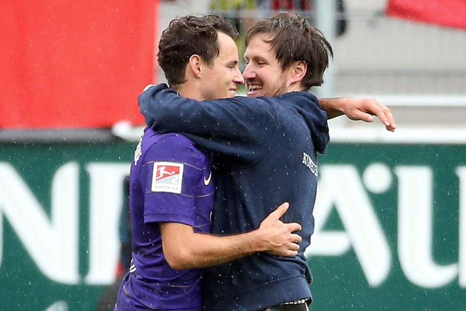 Mit Hannes Drews (r.) feierte Clemens Fandrich in diesem Jahr den Klassenerhalt.