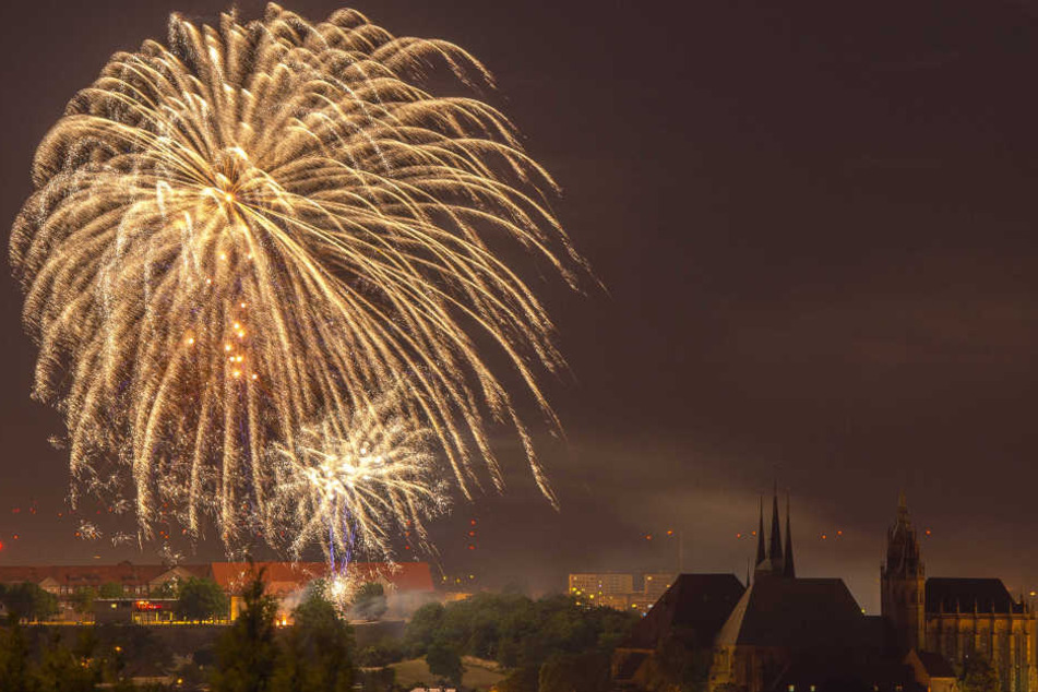 Das Höhenfeuerwerk bildete den spektakulären Abschluss des Samstag.