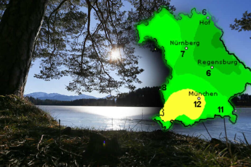 Am Donnerstag werden in München Temperaturen bis zu zwölf Grad erwartet. (Bildmontage)