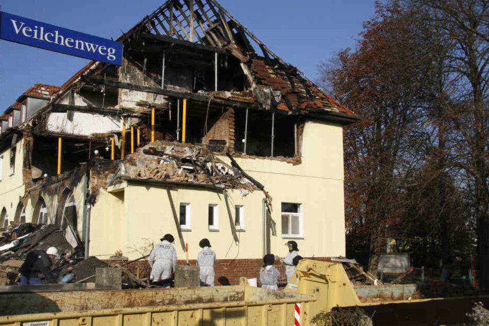 In diesem Haus in Zwickau lebten Beate Zschäpe, Uwe Böhnhadt und Uwe Mundlos, bis die Terrorzelle vor acht Jahren aufflog. Das Haus wurde mittlerweile abgerissen.