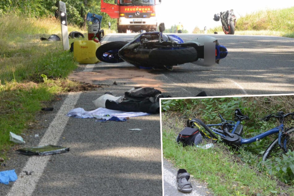 Tragischer Zusammenstoß mit Motorrad: E-Bike-Fahrer stirbt nach Unfall auf Landstraße