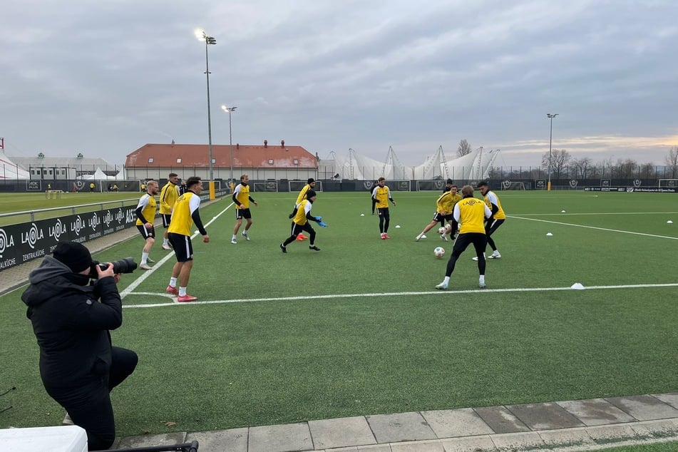 Auch bei eisigen Temperaturen muss natürlich trainiert werden.