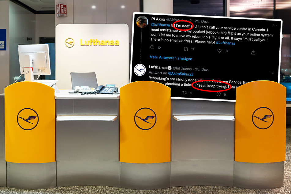 Lufthansa: Lufthansa beharrt darauf, dass Gehörloser Hotline anruft und Problem dort klärt