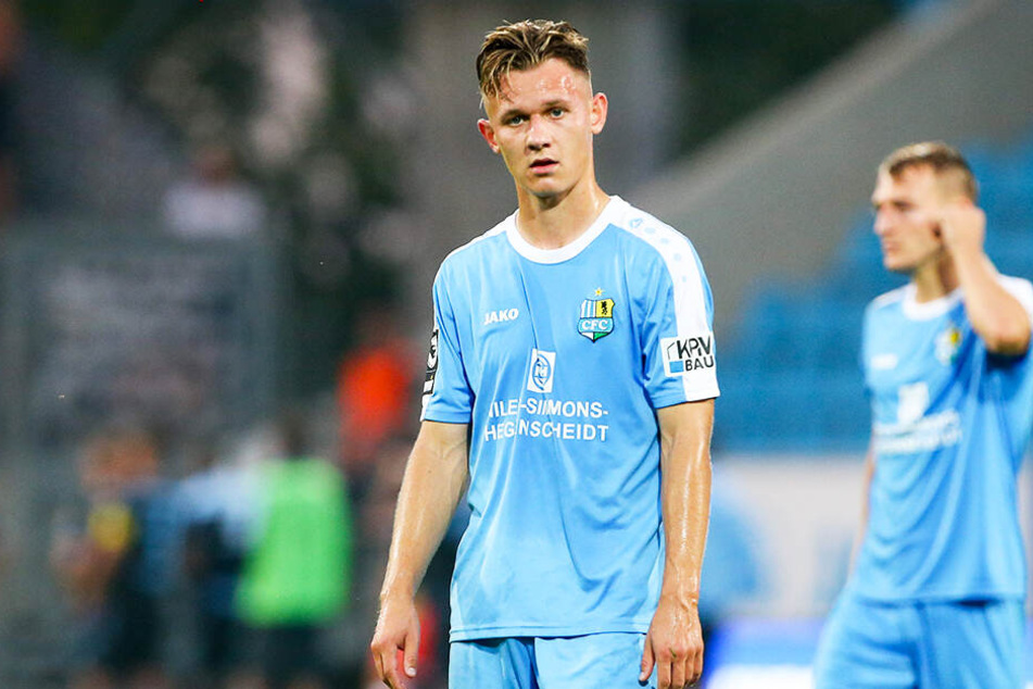 Fassungslos: Erik Tallig und der Chemnitzer FC haben aus den ersten zehn Spielen nur sechs Punkte geholt. Damit ist der CFC aktuell Vorletzter.