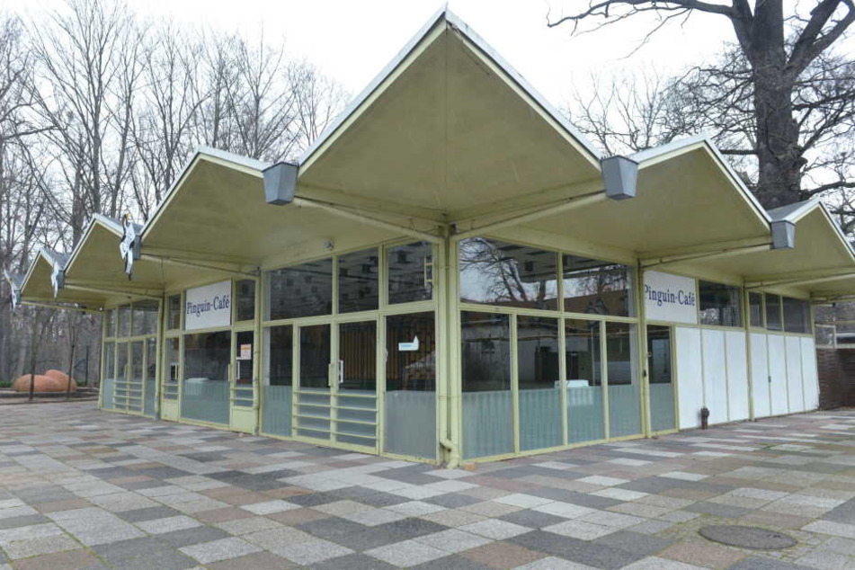 Das alte Pinguin-Café aus dem Dresdner Zoo ist inzwischen eingelagert.