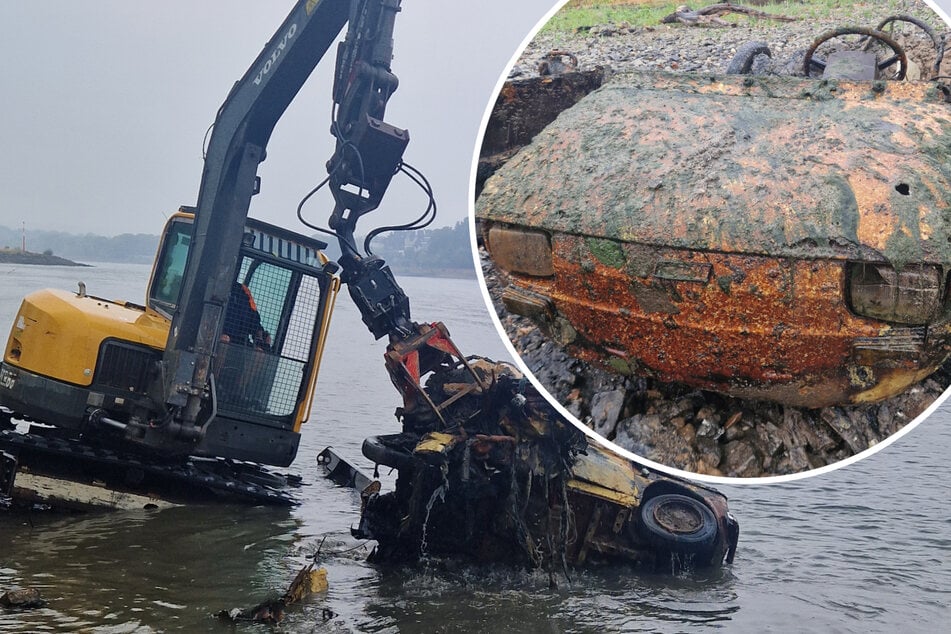 Autowrack mit menschlichen Knochen nach über 50 Jahren im Rhein gefunden: Wer ist die Tote?