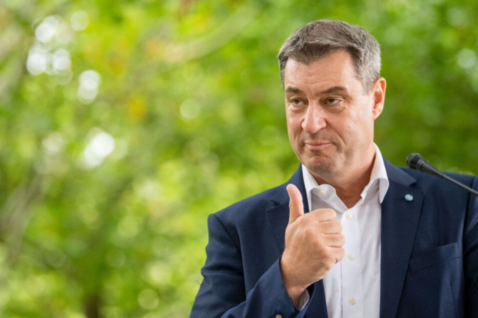 Markus Söder (CSU), Ministerpräsident von Bayern, nimmt an der Pressekonferenz zur Kabinettssitzung im Hofgarten teil.