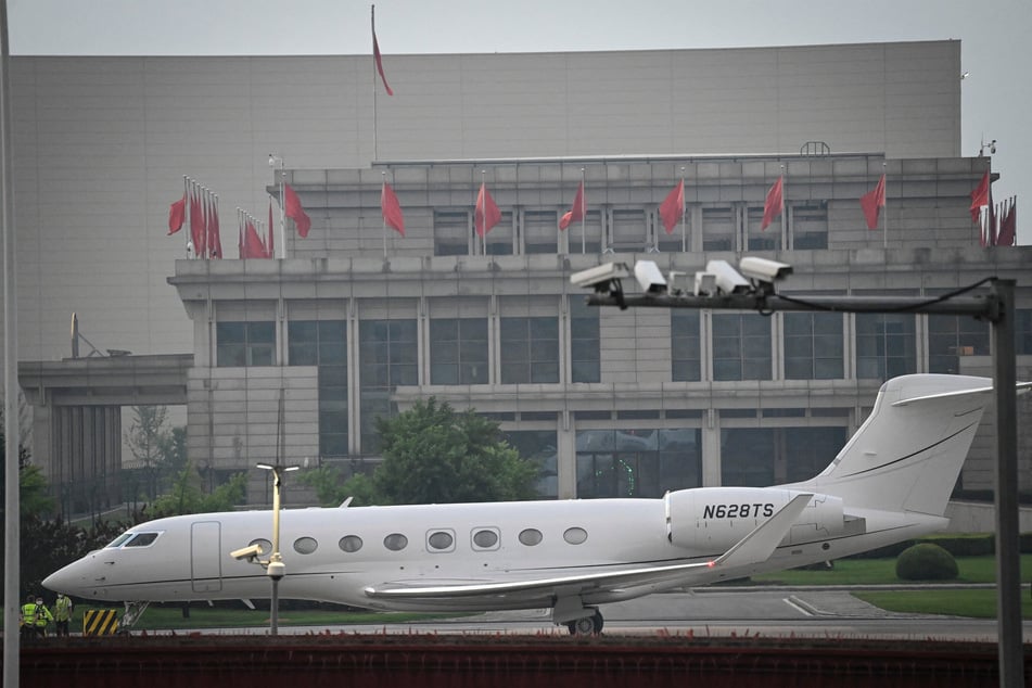 Elon Musk's private jet was spotted at Beijing Capital International Airport this week.