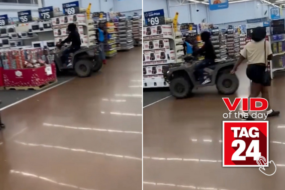 viral videos: Viral Video of the Day for January 15, 2024: Man tears through Walmart aisles on ATV!