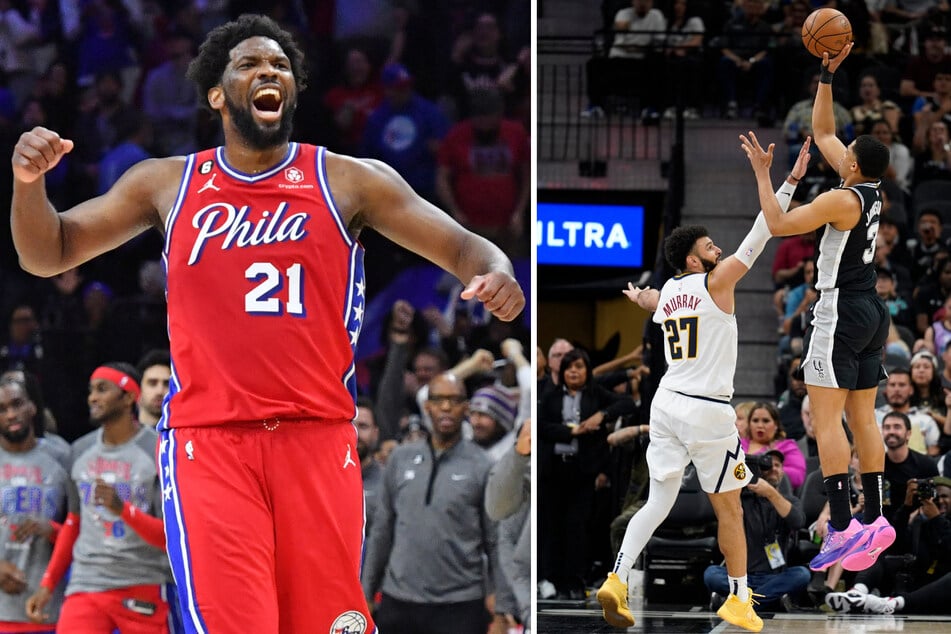 NBA roundup: Embiid completes 76ers comeback, Spurs upset Nuggets