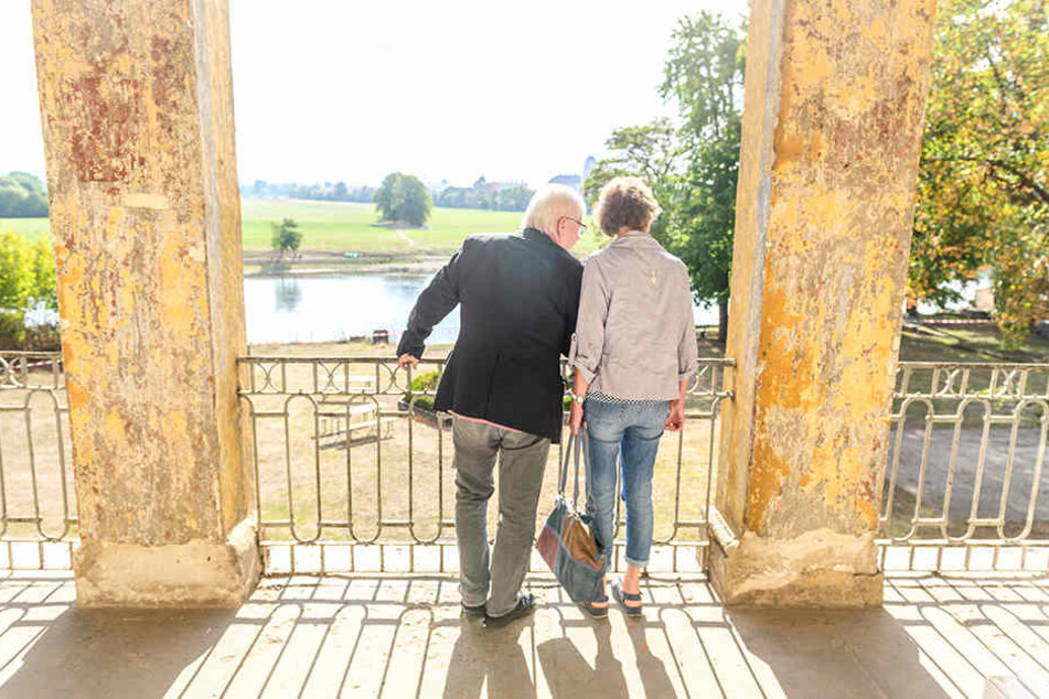 Die zahlreichen Besucher genossen gestern den traumhaften Blick auf die Elbe.
