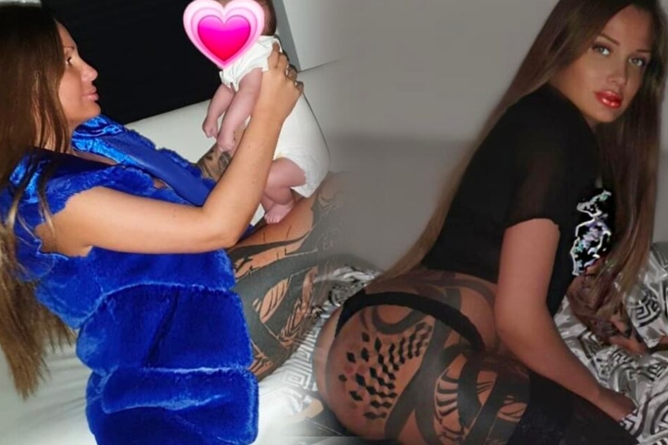 Fotomontage: Anstatt zu Hause auf ihre Tochter Aalyiah Jeyla aufzupassen, vergnügte sich Schwesta Ewa im Aachener Nachtleben.
