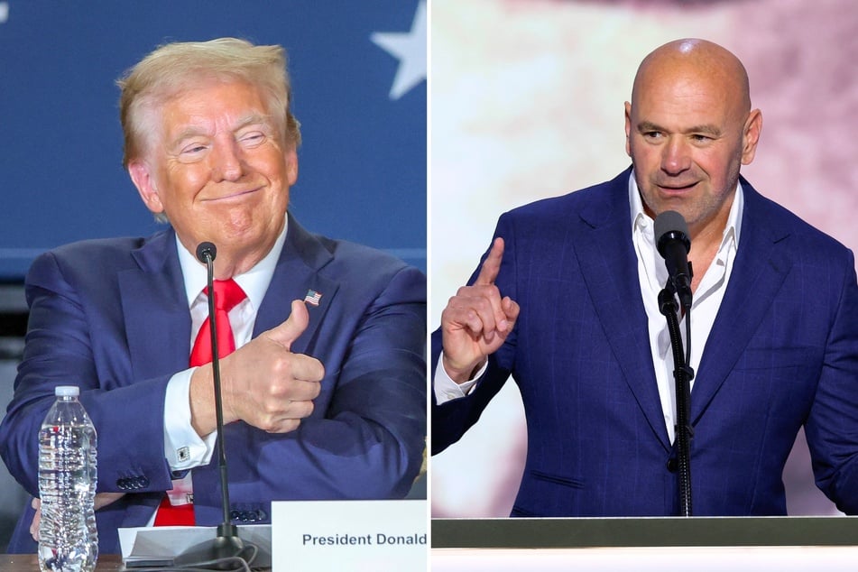 During a recent interview, UFC CEO Dana White (r.) revealed he is planning to host a fight at the White House to celebrate America's 250th anniversary.