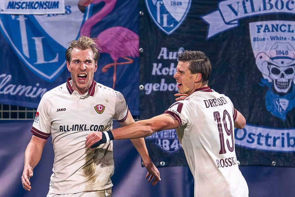 Vincent Vermeij (31, l.) bejubelt sein Tor zur 2:0-Führung.