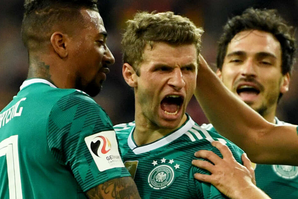 Jérôme Boateng, Thomas Müller und Mats Hummels (v.l.n.r.) wurden aussortiert.