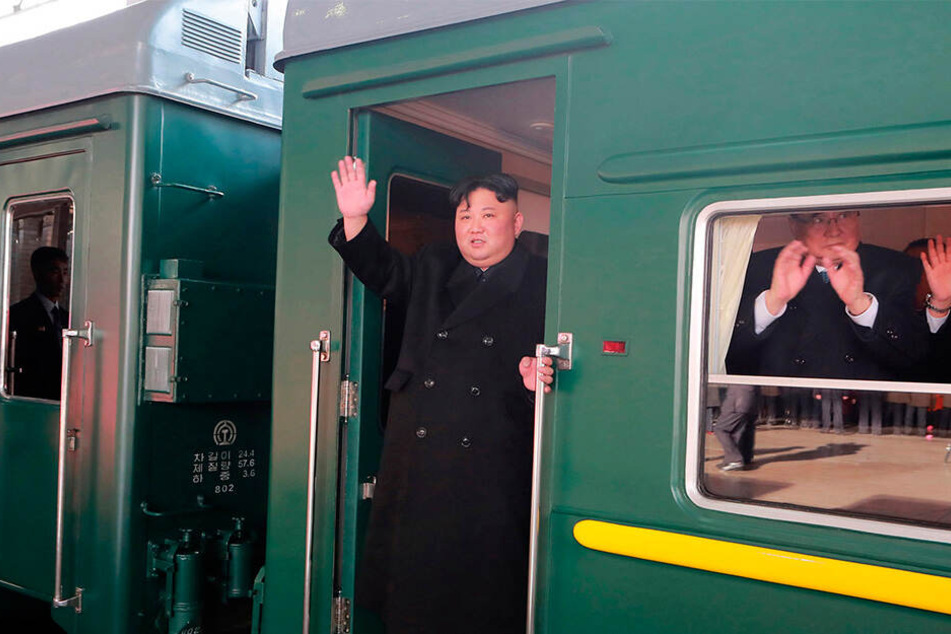 Kim Jong-un nimmt den Zug, um zum Gipfeltreffen mit Trump zu reisen.
