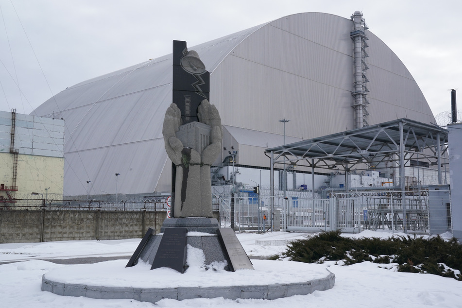 Die Abdeckung des beschädigten Reaktors im Kernkraftwerk Tschernobyl.