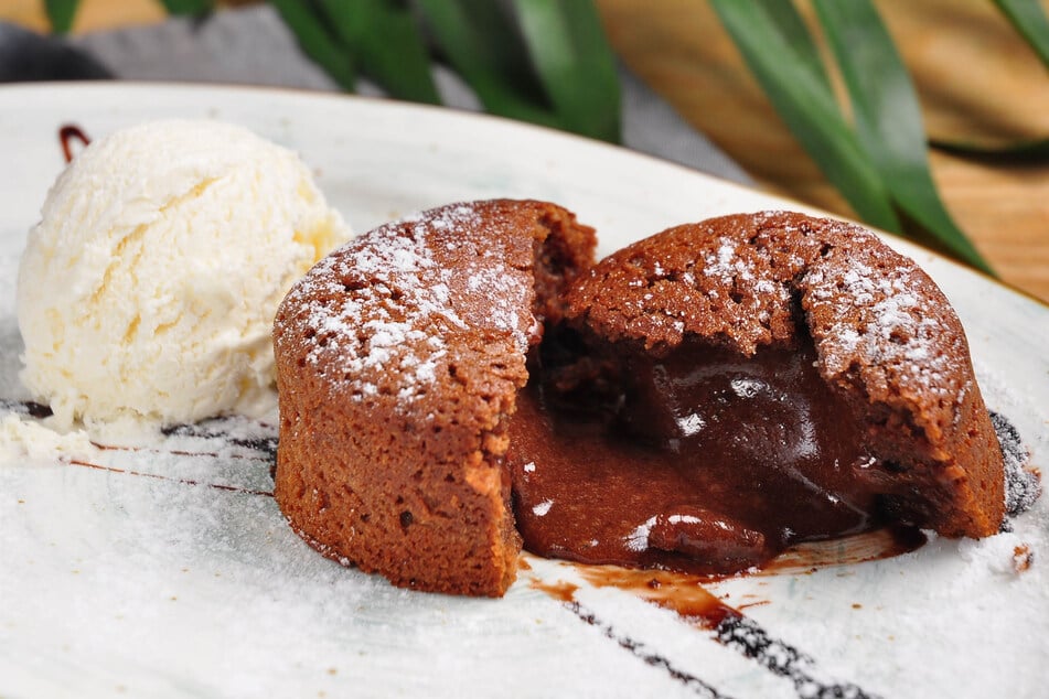 Lava cake's defining feature is the molten chocolate core that spills out when the cake is broken.