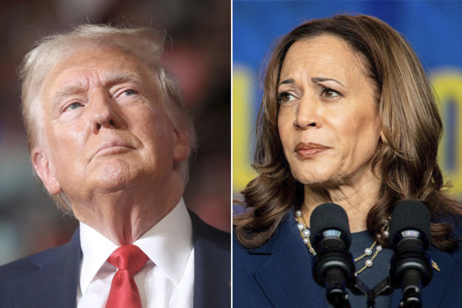 The campaign for Democratic presidential nominee Kamala Harris (r.) has brushed off Republican Donald Trump's (l.) announcement that he would agree to a Fox News debate in September.