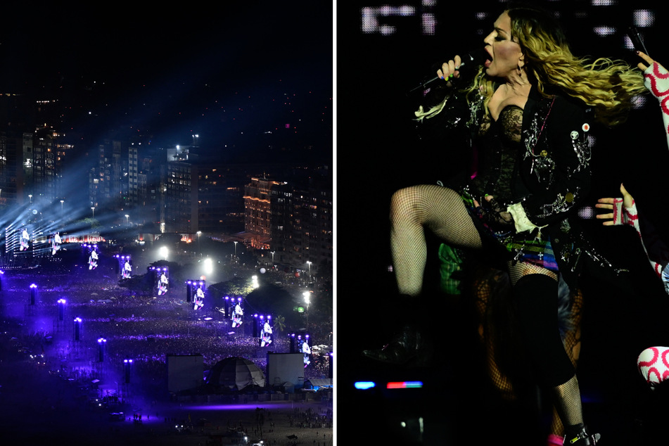 Madonna staged a historic show on Rio de Janeiro's famous Copacabana beach on Saturday night, drawing hundreds of thousands of fans.