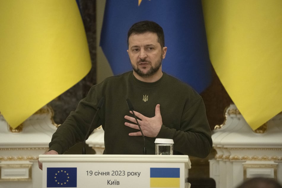 Wolodymyr Selenskyj (44), Präsident der Ukraine.
