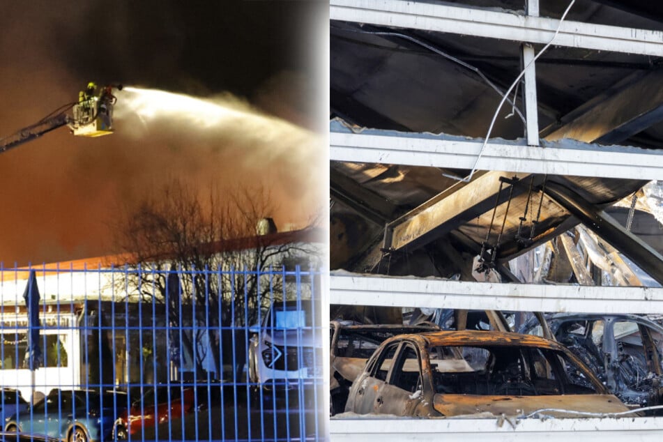 Chemnitz: Millionenschaden nach Dachstuhlbrand in Chemnitzer Autohaus