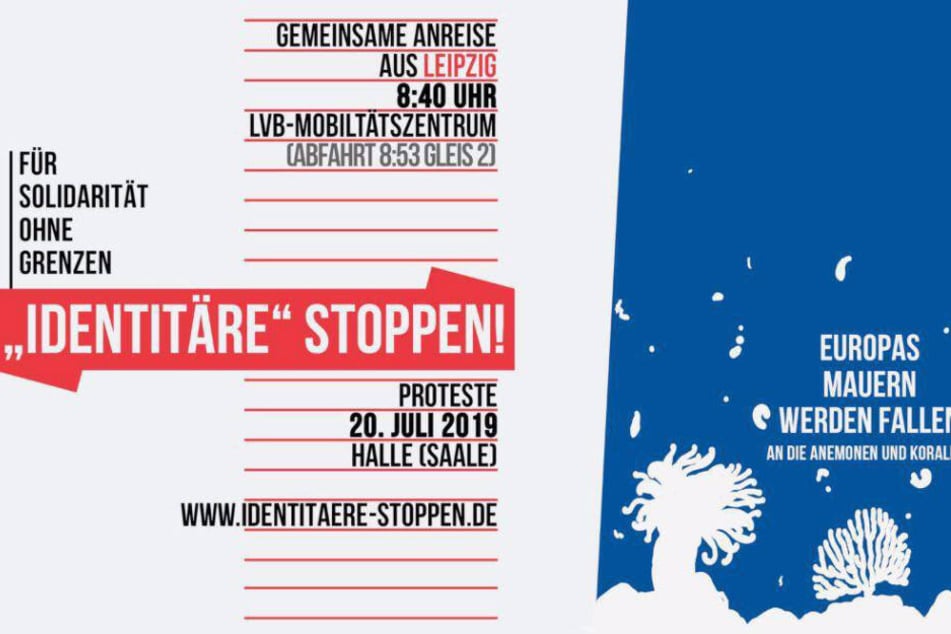 Am Samstag werden auch Aktivisten aus Leipzig zum Protest gegen den Aufmarsch der Identitären Bewegung nah Halle (Saale) fahren.