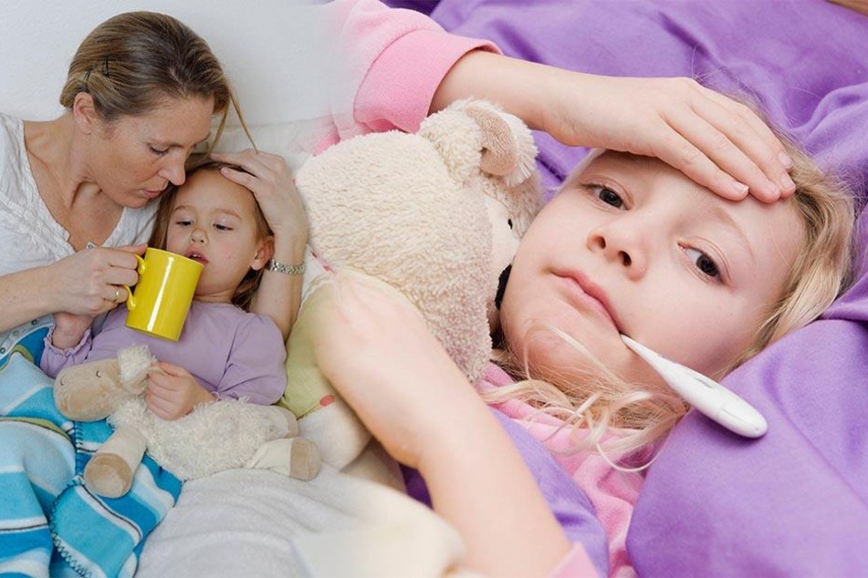 Fieber! Kinder, die darunter leiden, dürfen nicht in die Kita gebracht werden.