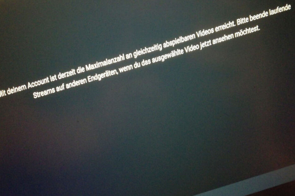 Diese Fehlermeldung bekam eine Userin.