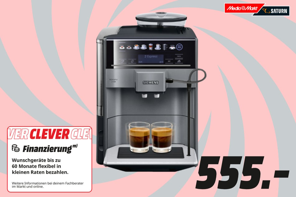 Siemens-Kaffeevollautomat für 555 Euro.