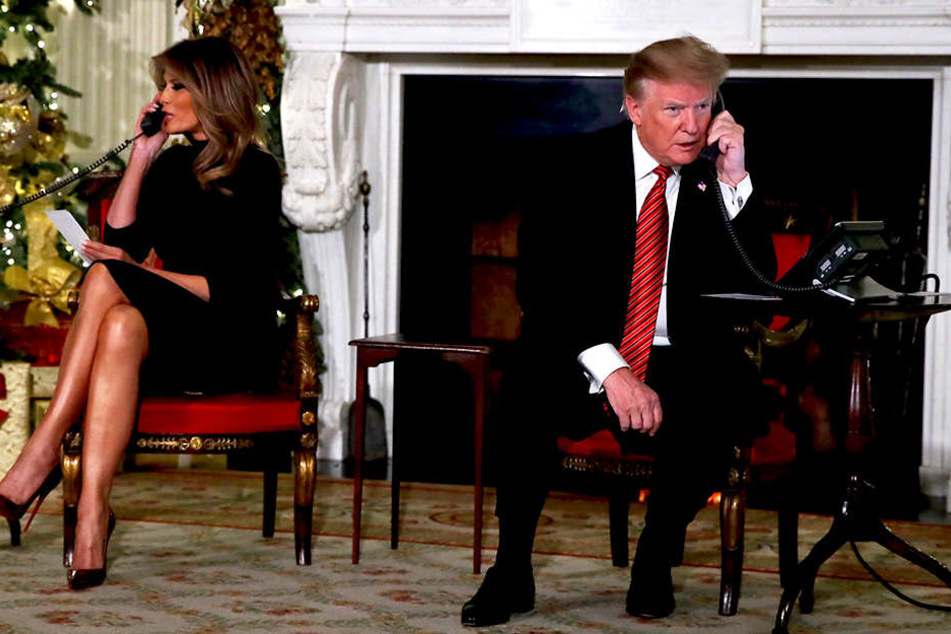 Donald (72) und Melania (48) Trump stellten sich den Fragen der jungen Anrufer.