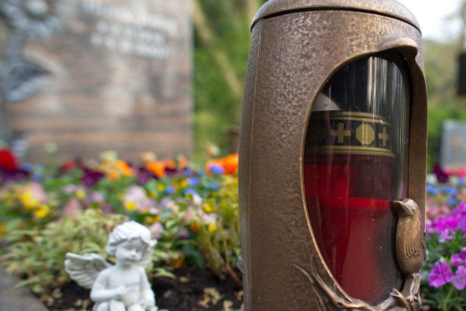 Vandalen haben Figuren und Kuscheltiere von einem Friedhofsgrab entwendet.