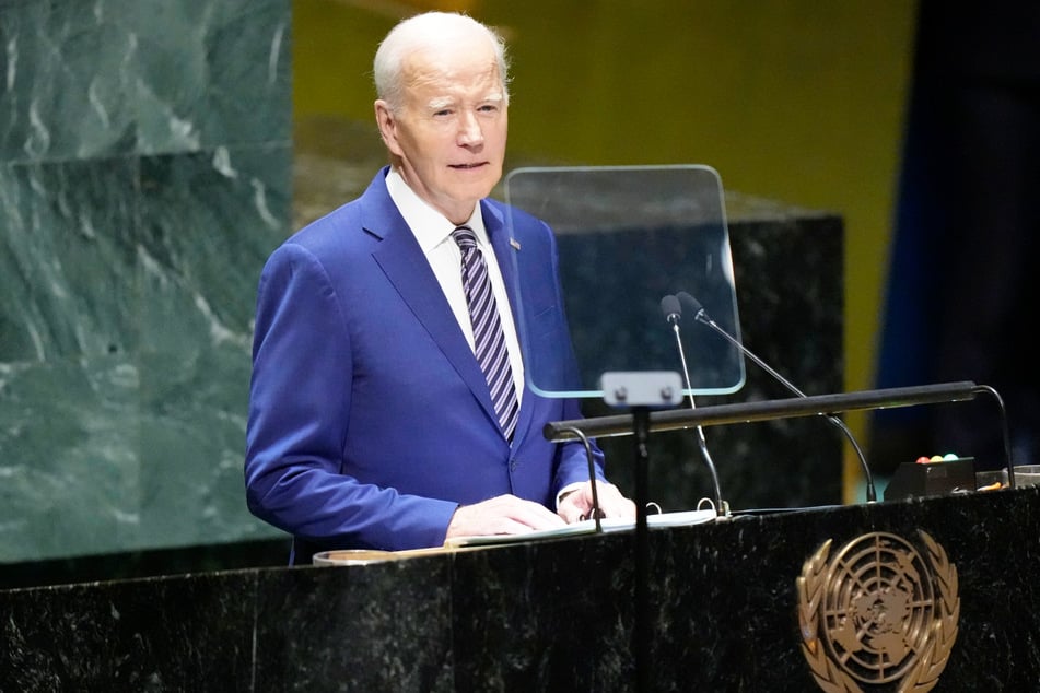 Joe Biden (80), Präsident der USA, spricht auf der 78. Sitzung der Generalversammlung der Vereinten Nationen in New York.