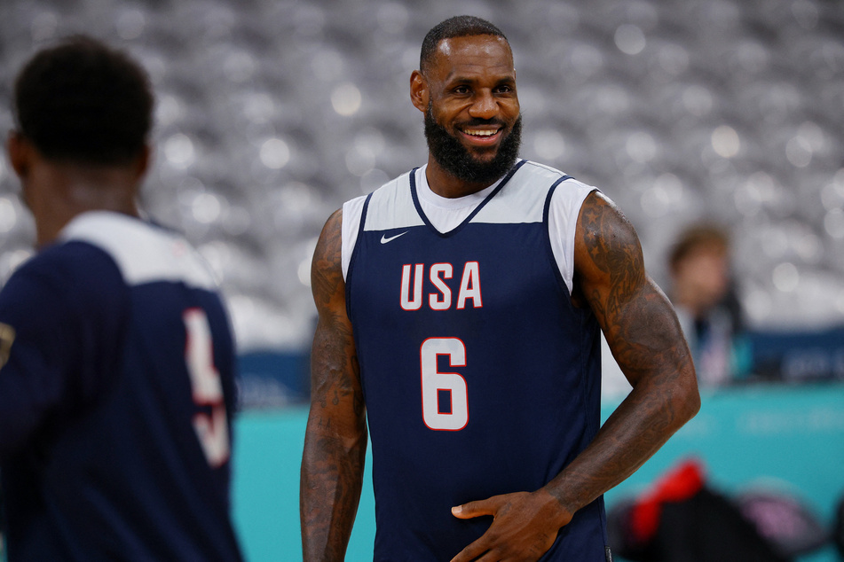 LeBron James participates in training with Team USA ahead of the Paris Olympics.