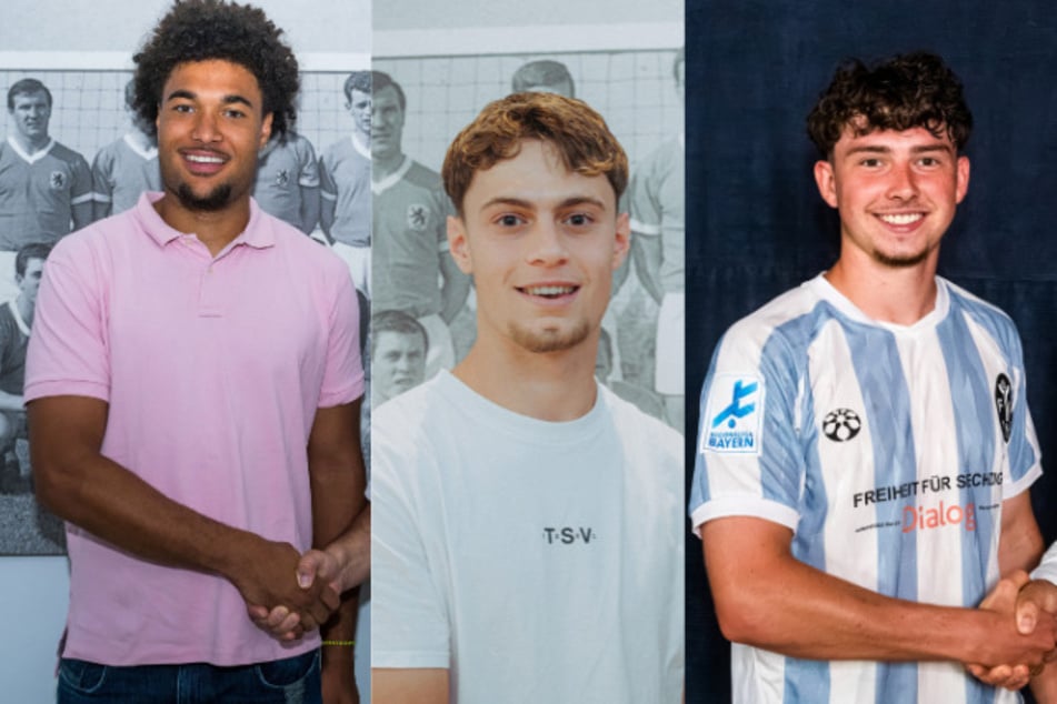 (Von links) Arian Ortivero Calderon (18), Emre Erdogan (19) und Lance Fiedler (19) bleiben dem TSV 1860 bis 2028 erhalten.