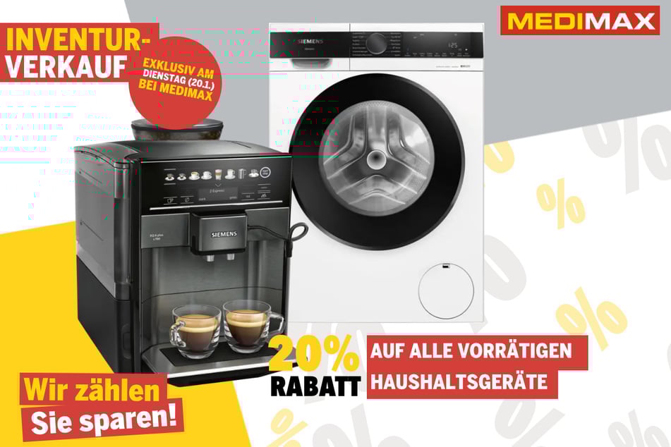 20 Prozent Nachlass auf alle Produkte aus dem Bereich Haushalt und Küche.