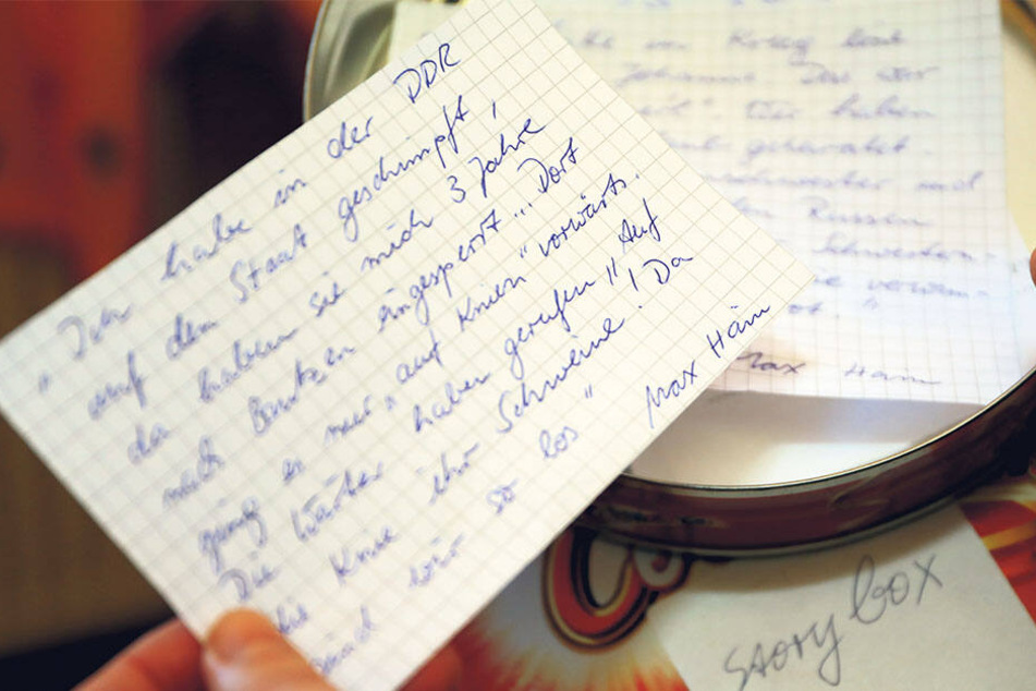 Heike Hartmann regte an, dass jeder Mitarbeiter vom Haus „Hirschgrund“ auf kleinen Zetteln Erinnerungen der Bewohner aufschreibt und mit ihnen die Storybox füllt.