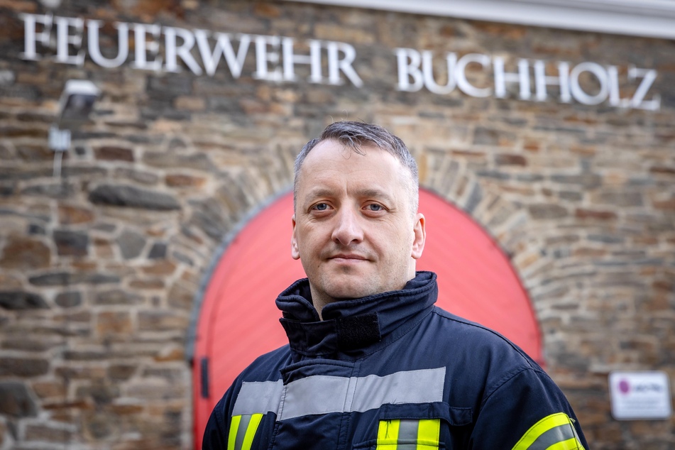 Paul Reuter (42), Pressesprecher der Stadtfeuerwehr Annaberg-Buchholz.