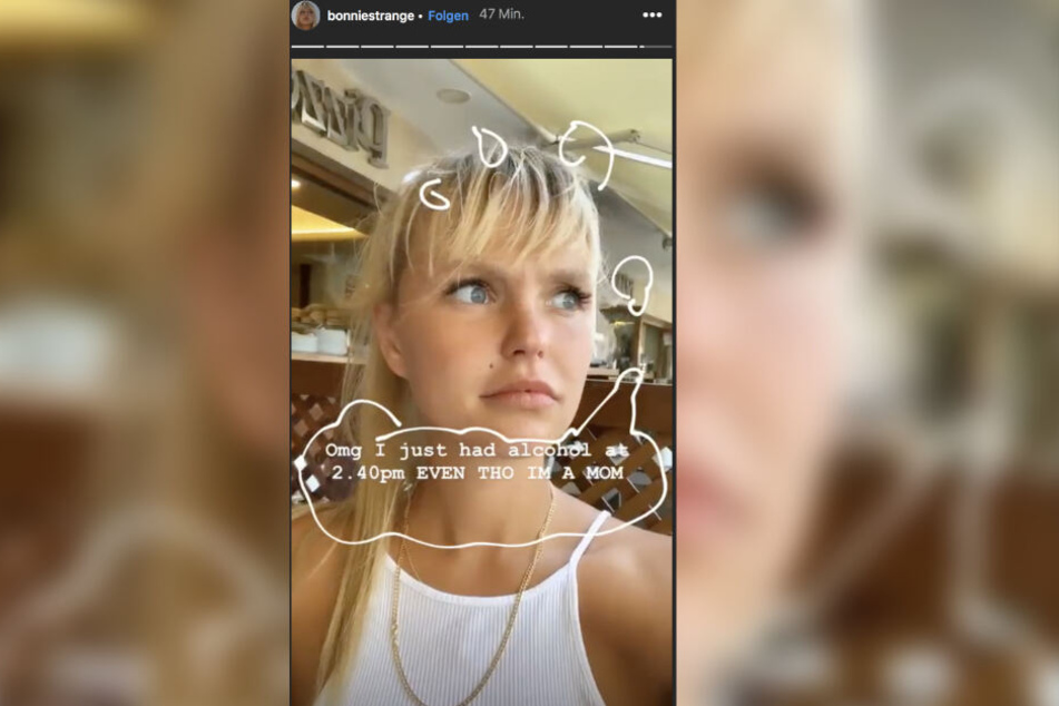 Bonnie Strange (33) zeigt sich auf Instagram nachdenklich. (Bildmontage)