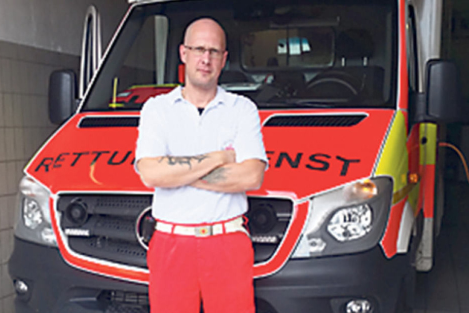 Lebensretter Ullrich arbeitet beim Bayerischen Roten Kreuz in der Rettungswache Münchberg.