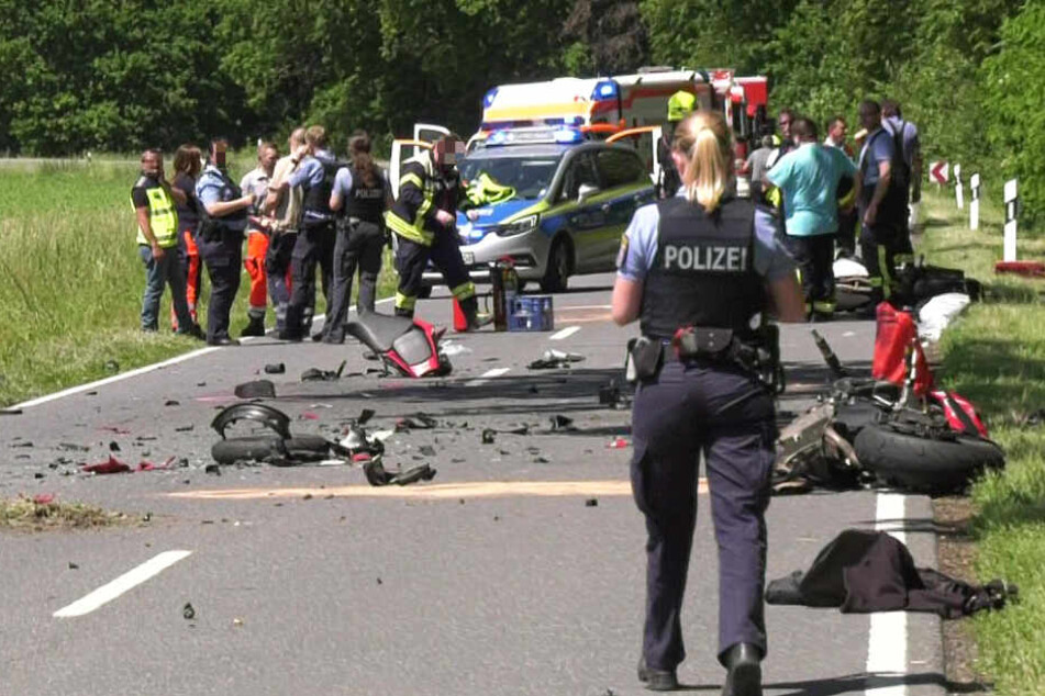 Die L3095 war mit Trümmerteilen übersät.