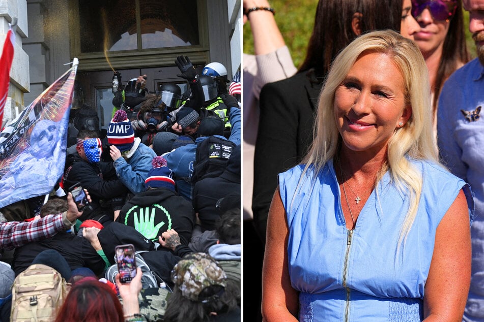 In a post shared the day after she stepped down from office, former Congresswoman Marjorie Taylor Greene (r.) praised the January 6 Capitol rioters.