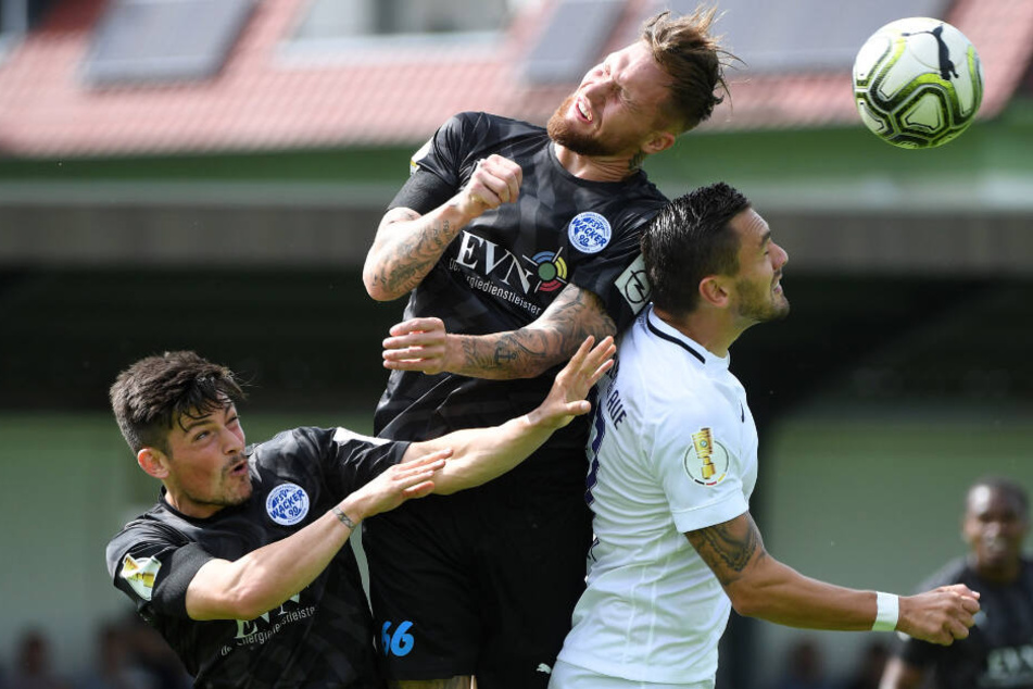 Im August spielten die Nordhäuser noch im DFB-Pokal gegen den FC Erzgebirge Aue.
