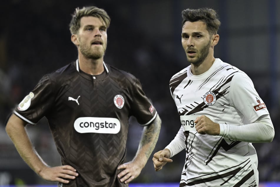 Branimir Hrgota (33, r.) und Marcus Mathisen (30) konnten beim FC St. Pauli bislang nur bedingt überzeugen.
