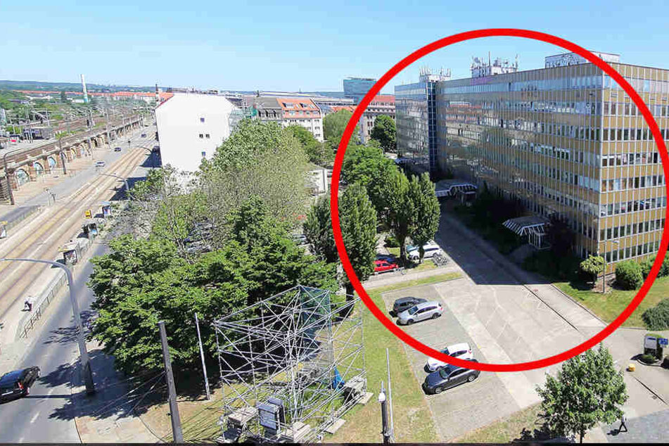 Für das neue Viertel muss dieser alte Bürokomplex abgerissen werden.