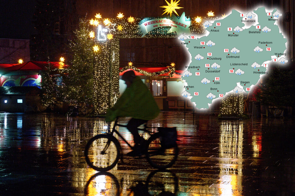 Statt weiße Weihnachten: Regennasses Schmuddelwetter in NRW
