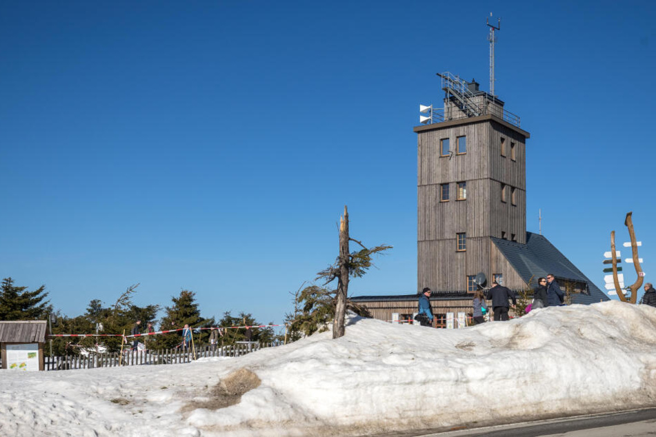 Die Wetterstation auf dem Fichtelberg.